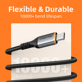 CABLETIME- Premium USB3.0 AM to CM CABLE, 5Gbps/3A charging, Nickle plated, Blue Insulation, Support Fast Charge 5V/3A (FOR 1M, OVER 1m, 2.1A), Aluminum Housing (Space Grey), with USB3.0 Print, Tested: ROHS, REACH, SKU- CT-AMCMG1-AG1